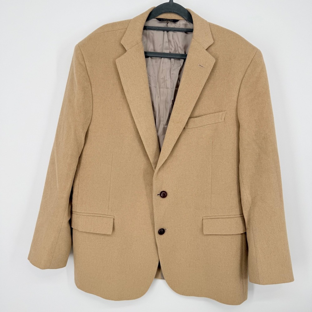 Brooks Brothers Blazer Mens 44 Camel Hair Loro Piana 1818 Regent Tan Excellent